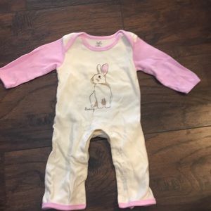 One piece pink and cream bunny outfit